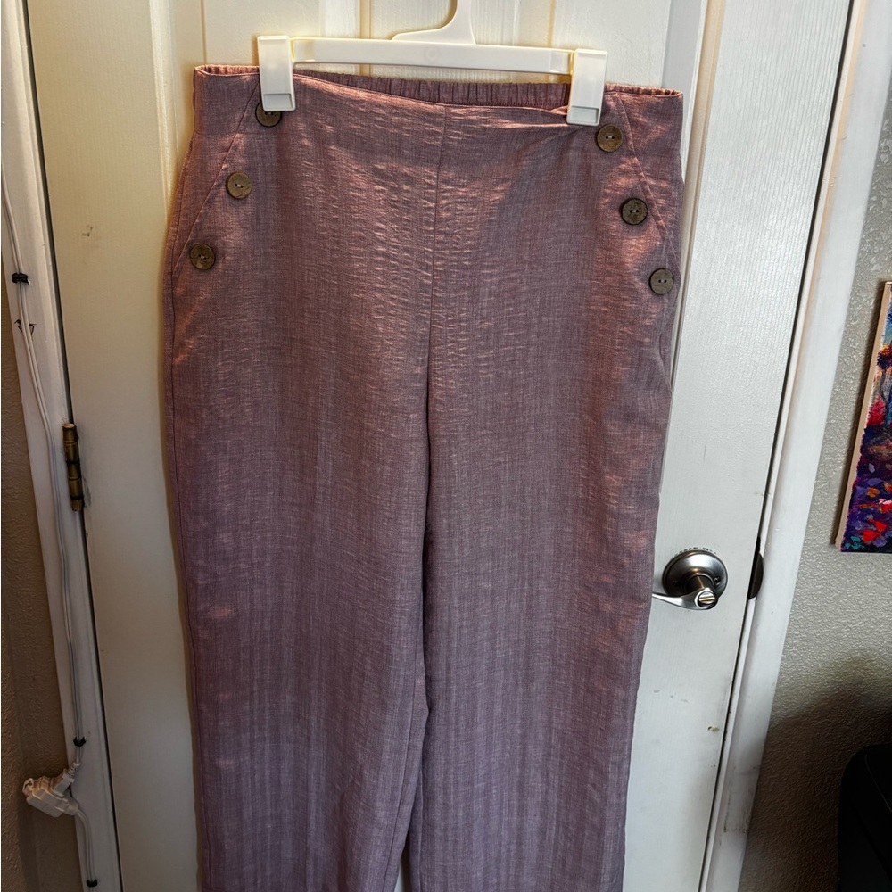 Soho Pink Textured Pants